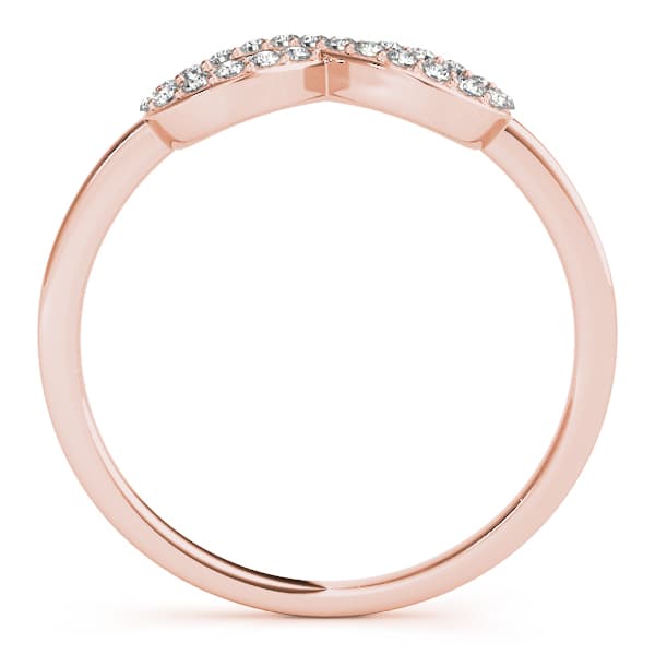 Infinity Twisted Wedding Ring (1/8 ct. tw.), Side view in rose gold