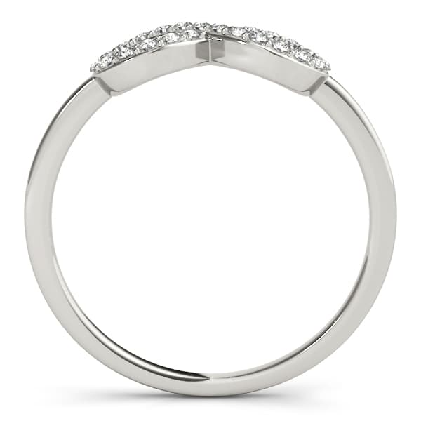 Infinity Twisted Wedding Ring (1/8 ct. tw.), Side view in white gold or platinum