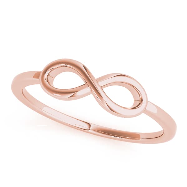 Infinity Fashion Ring, Front view in rose gold