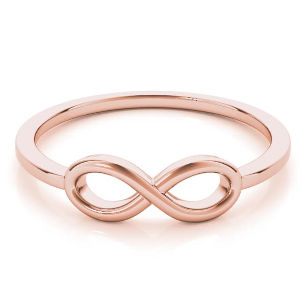 Infinity Fashion Ring, On hand view in rose gold
