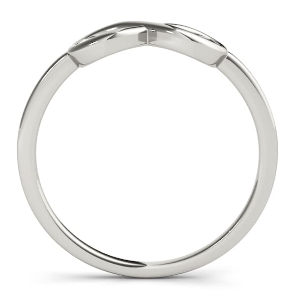 Infinity Fashion Ring, Side view in white gold or platinum
