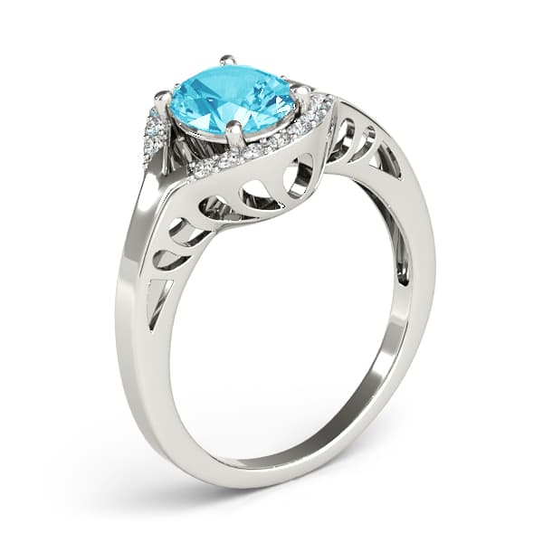 10x8 Oval (1/8 ct. tw.), Angle view in white gold or platinum