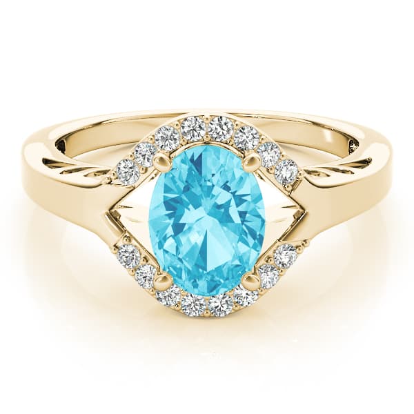 10x8 Oval (1/8 ct. tw.), On hand view in yellow gold