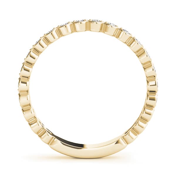 Scalloped Stackable Bezel Set Fashion Band (0.22 ct. tw.), Side view in yellow gold