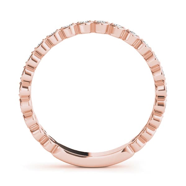 Scalloped Stackable Bezel Set Fashion Band (0.22 ct. tw.), Side view in rose gold