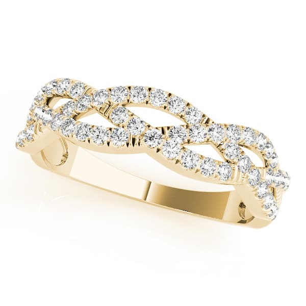 Multi-Row Twisted Shank Engagement Ring, style 84654, Front view in yellow gold