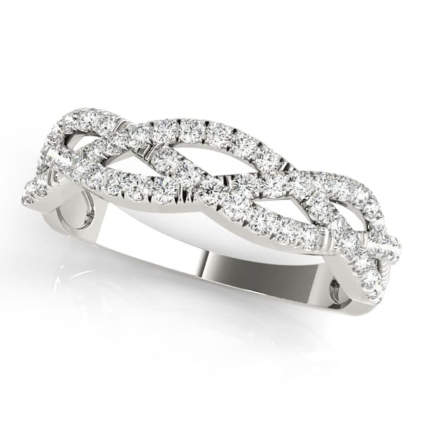 Multirow Twisted Shank Engagement Rings — style 84654 in 10k White Gold