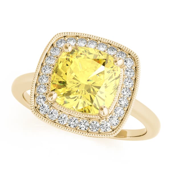 Engagement Ring, style 84661, Front view in yellow gold