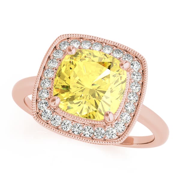 Engagement Ring, style 84661, Front view in rose gold