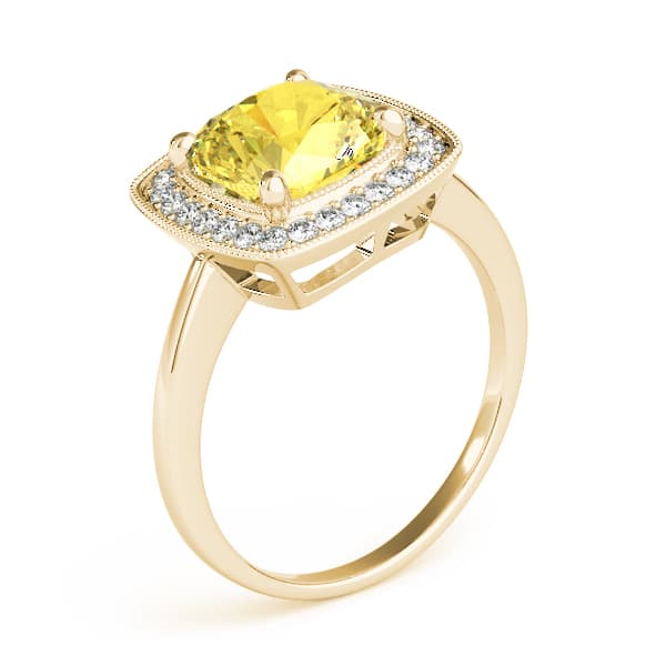 Engagement Ring, style 84661, Angle view in yellow gold