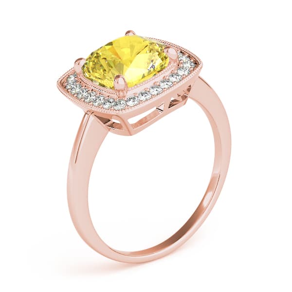 Engagement Ring, style 84661, Angle view in rose gold