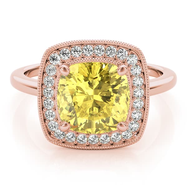 Engagement Ring, style 84661, On hand view in rose gold