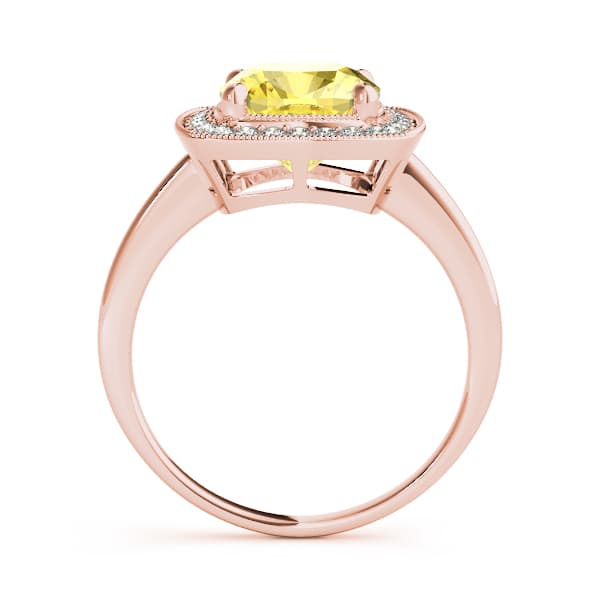 Engagement Ring, style 84661, Side view in rose gold