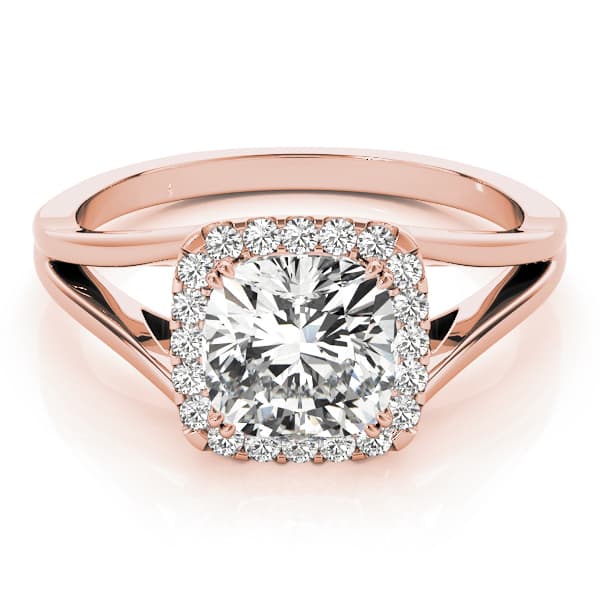 Cushion (1/8 ct. tw.), On hand view in rose gold