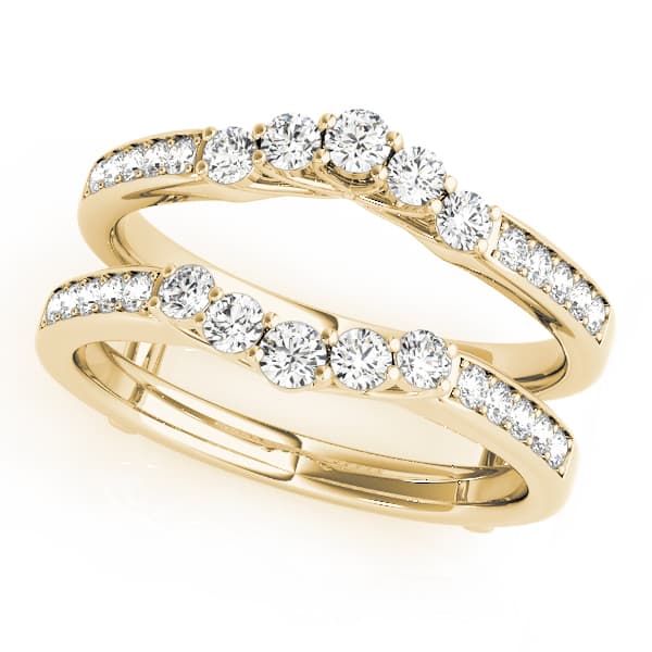 Curved Ring Wrap (0.55 ct. tw.), Front view in yellow gold