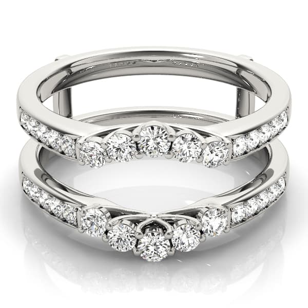 Curved Ring Wrap (0.55 ct. tw.), On hand view in white gold or platinum