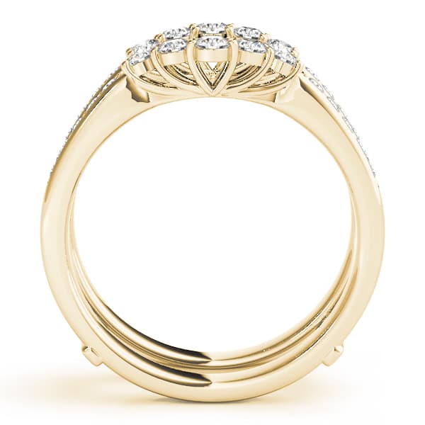 Curved Ring Wrap (0.55 ct. tw.), Side view in yellow gold