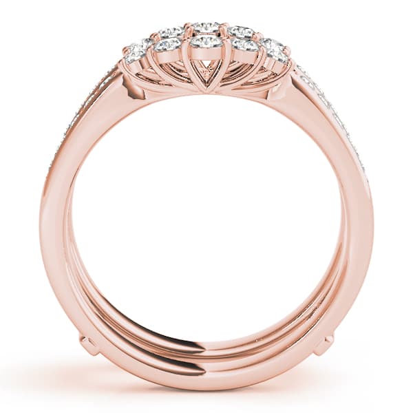 Curved Ring Wrap (0.55 ct. tw.), Side view in rose gold