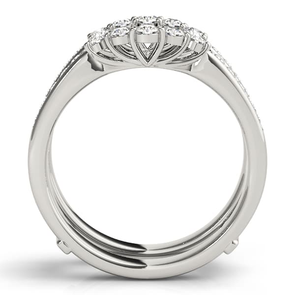 Curved Ring Wrap (0.55 ct. tw.), Side view in white gold or platinum