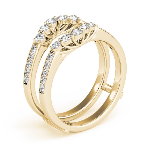 Curved Ring Wrap (0.55 ct. tw.), Top view in yellow gold