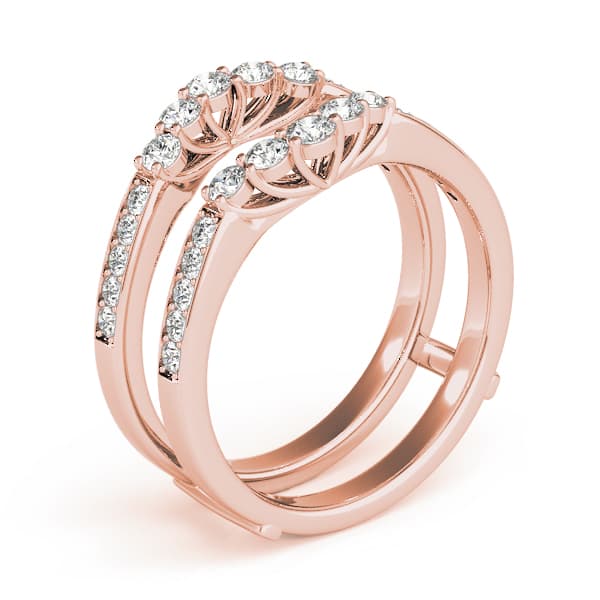 Curved Ring Wrap (0.55 ct. tw.), Top view in rose gold