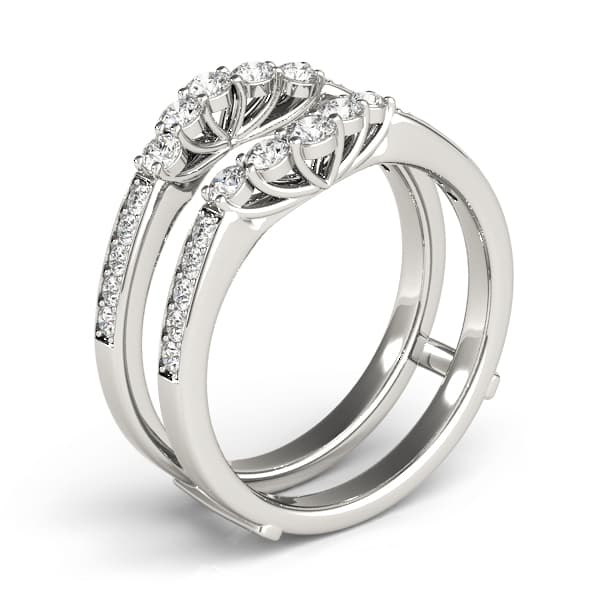 Curved Ring Wrap (0.55 ct. tw.), Top view in white gold or platinum