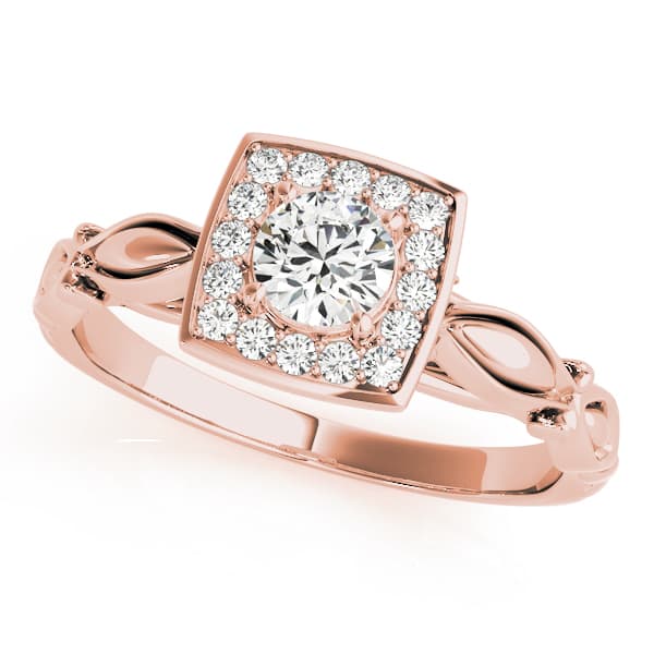 Engagement Ring, style 84679, Front view in rose gold