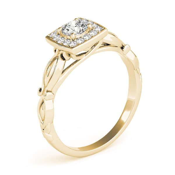 Engagement Ring, style 84679, Angle view in yellow gold