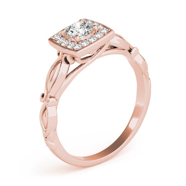 Engagement Ring, style 84679, Angle view in rose gold