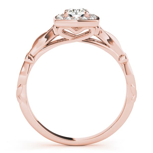 Engagement Ring, style 84679, Side view in rose gold
