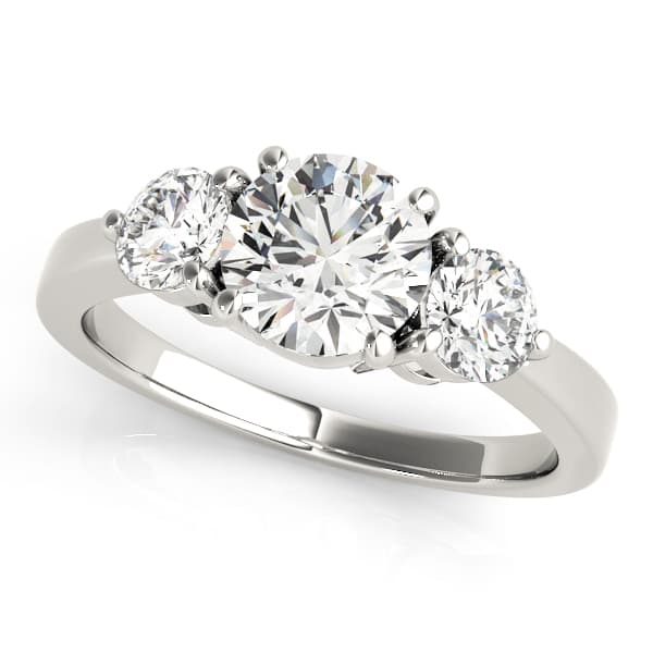 3-Stone Prong Set Engagement Ring — style 84683 in 10k White Gold
