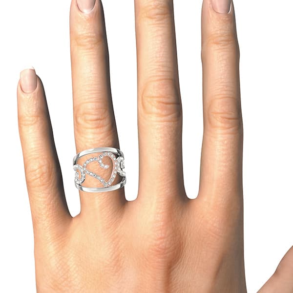 Diamond Fashion Fashion Rings (3/8 ct. tw.), Top view in white gold or platinum