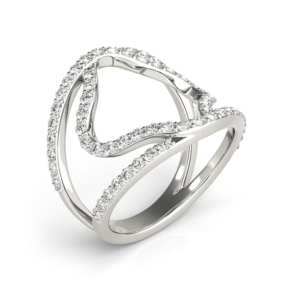 Diamond Fashion Fashion Rings (5/8 ct. tw.), On hand view in white gold or platinum
