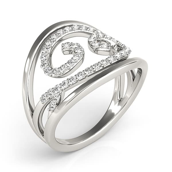 Diamond Fashion Fashion Rings (0.46 ct. tw.), On hand view in white gold or platinum
