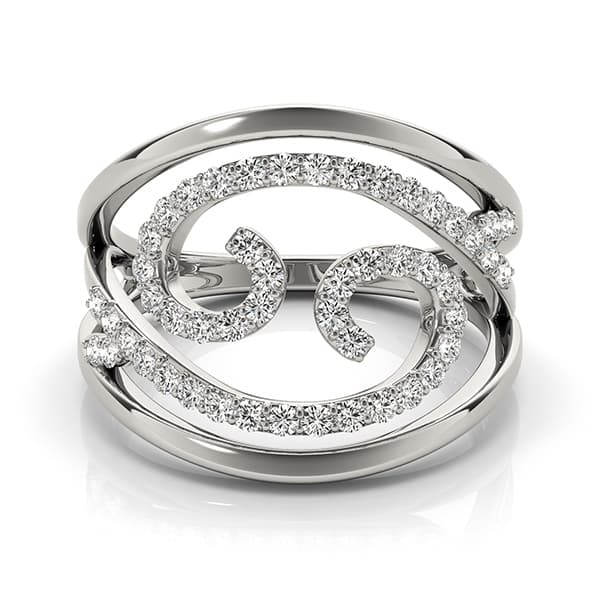 Diamond Fashion Fashion Rings (0.46 ct. tw.), Side view in white gold or platinum