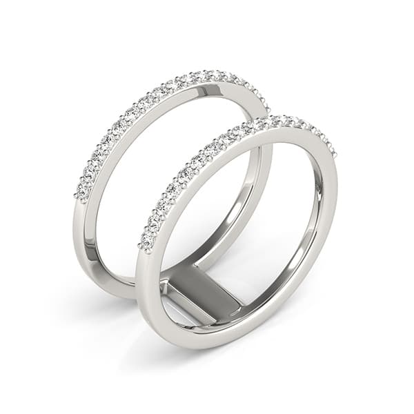 Wraps & Inserts Open Concept Wedding Ring (1/3 ct. tw.), On hand view in white gold or platinum