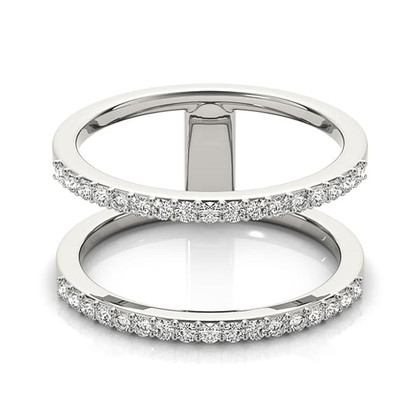 Wraps & Inserts Open Concept Wedding Ring (1/3 ct. tw.), Side view in white gold or platinum