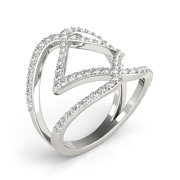 Diamond Fashion Fashion Rings (0.72 ct. tw.), On hand view in white gold or platinum