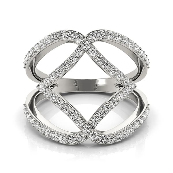 Diamond Fashion Fashion Rings (0.72 ct. tw.), Side view in white gold or platinum