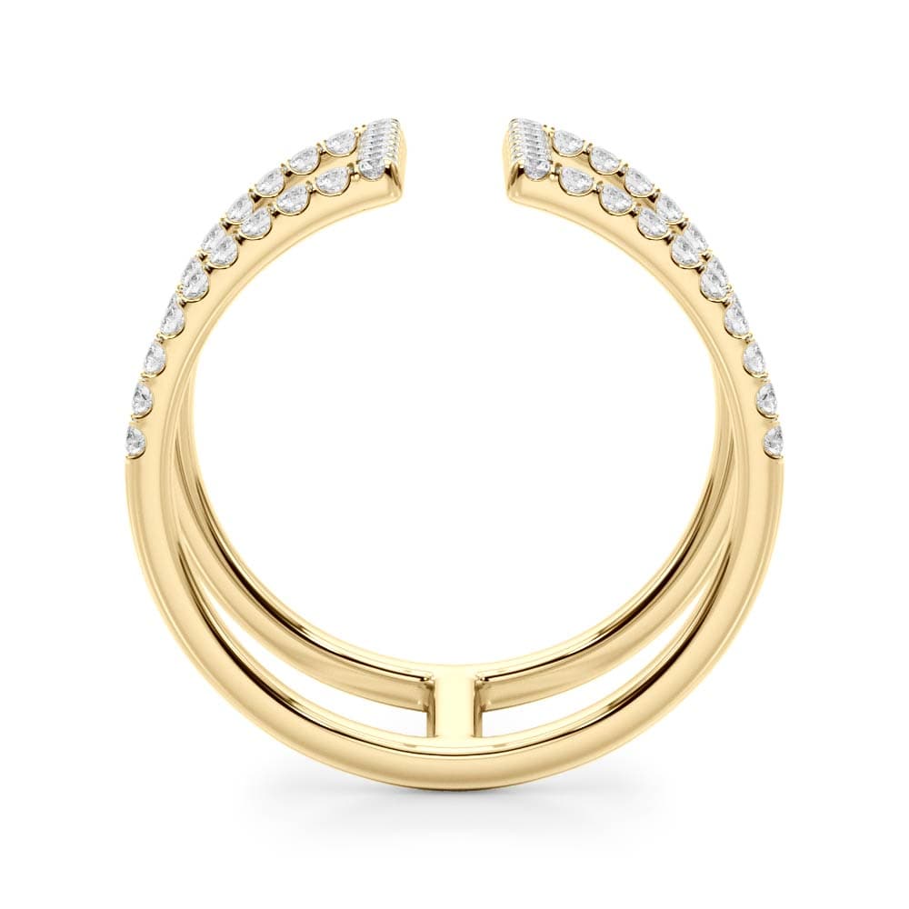 Open Concept Fashion Ring (1/2 ct. tw.), Side view in yellow gold