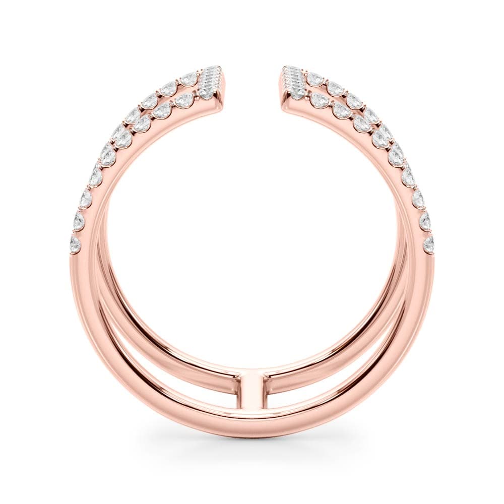 Open Concept Fashion Ring (1/2 ct. tw.), Side view in rose gold