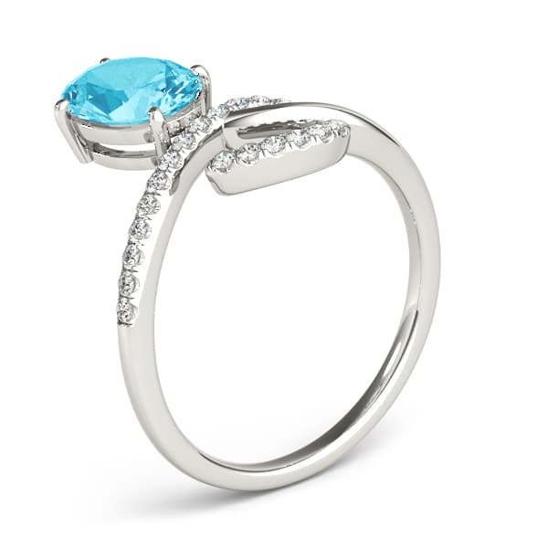 8x6 Oval Ring (0.18 ct. tw.), Angle view in white gold or platinum