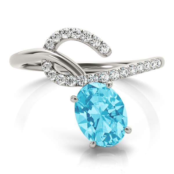 8x6 Oval Ring (0.18 ct. tw.), On hand view in white gold or platinum