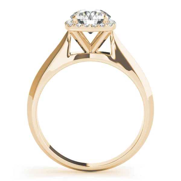 Solitaire Engagement Ring, style 84730, Side view in yellow gold