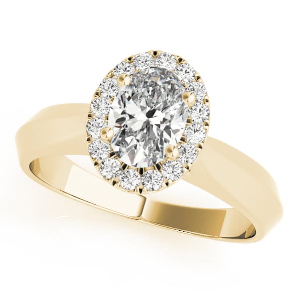 Solitaire Engagement Ring, style 84732, Front view in yellow gold