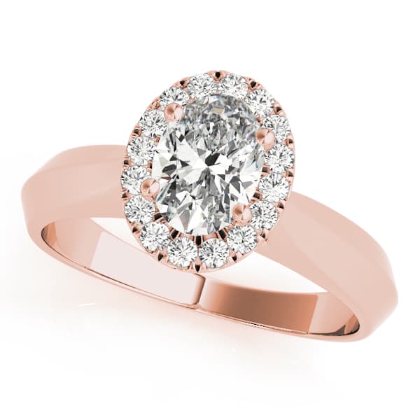 Solitaire Engagement Ring, style 84732, Front view in rose gold