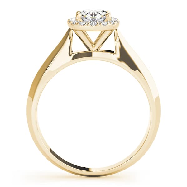 Solitaire Engagement Ring, style 84732, Side view in yellow gold