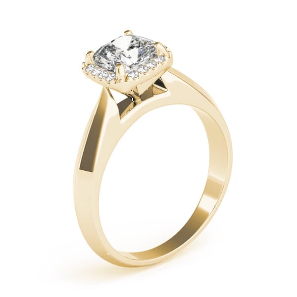 Solitaire Engagement Ring, style 84734, Angle view in yellow gold