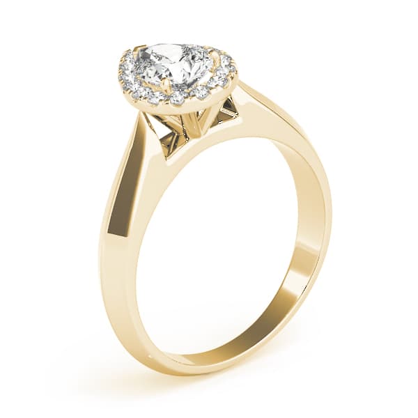 Solitaire Engagement Ring, style 84735, Angle view in yellow gold