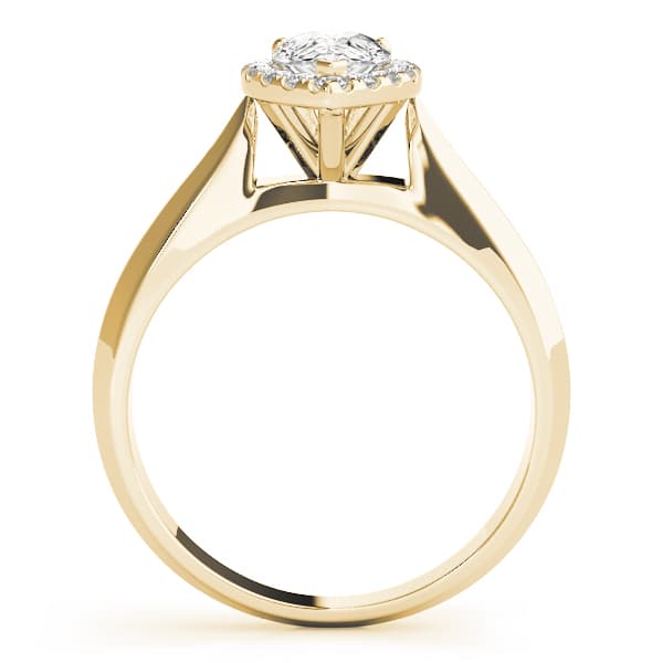 Solitaire Engagement Ring, style 84735, Side view in yellow gold